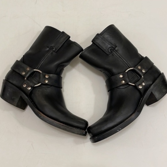 Frye Shoes Frye Size 65 Harness Boots Short Shortie Biker Black